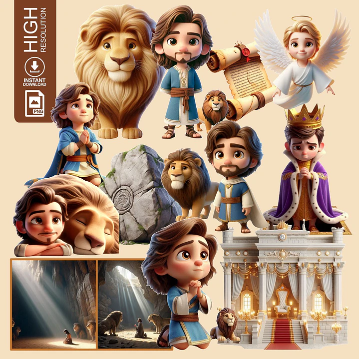 Kit Digital Daniel na cova dos leões em Png  1