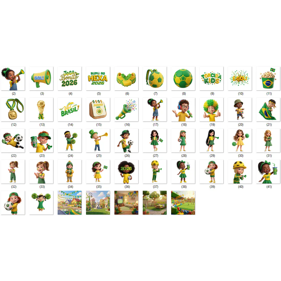 Kit Digital Copa do Mundo Brasil em Png 2
