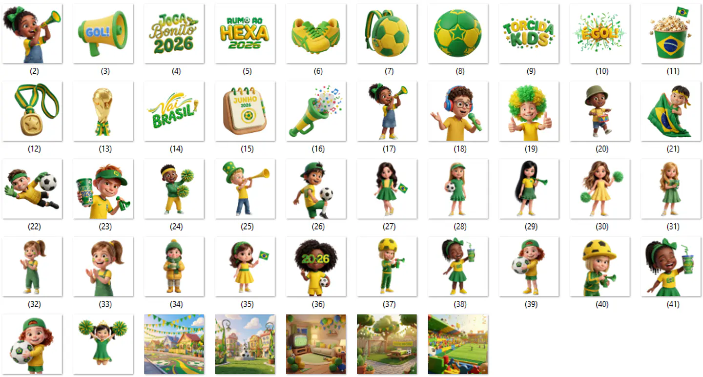 Kit Digital Copa do Mundo Brasil em Png 2