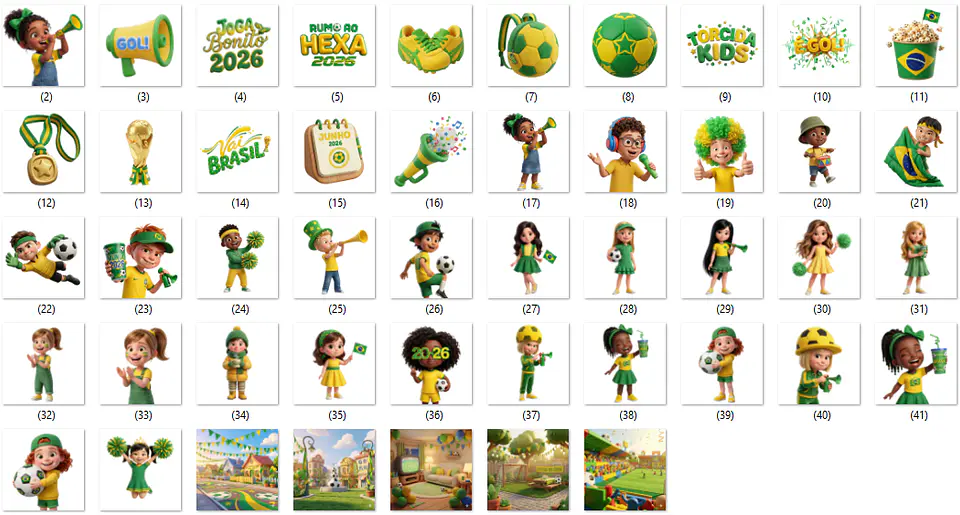 Kit Digital Copa do Mundo Brasil em Png 2