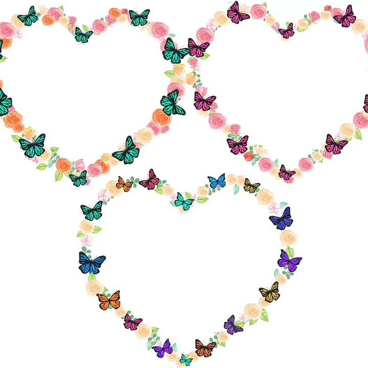 Kit Digital Guirlandas e Arranjos Aquarelado em Png 3