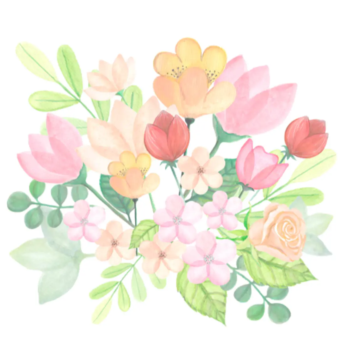 Kit Digital Guirlandas e Arranjos Aquarelado em Png 5
