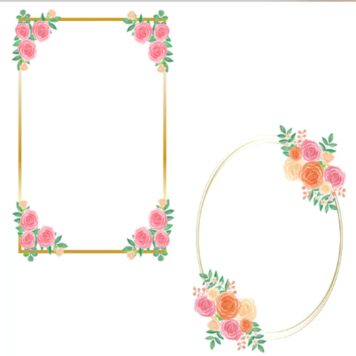 Kit Digital Guirlandas e Arranjos Aquarelado em Png 7