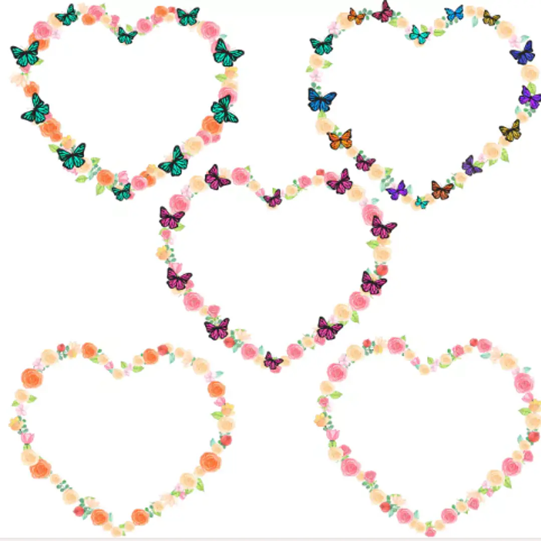 Kit Digital Guirlandas e Arranjos Aquarelado em Png 2