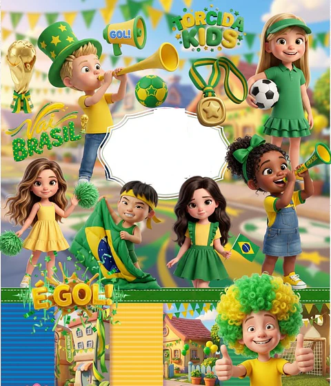 Kit Digital Copa do Mundo Brasil em Png 