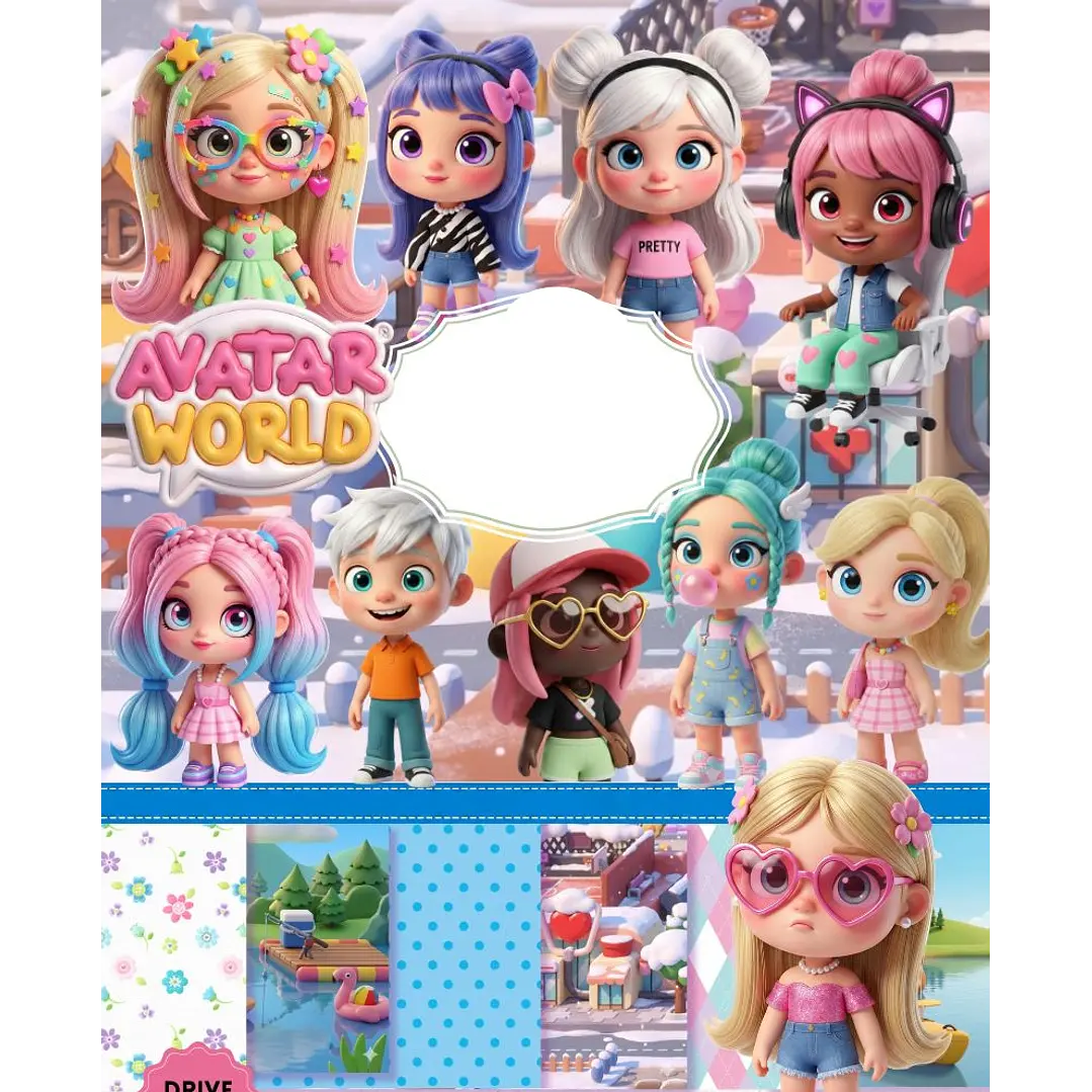 Kit Digital Avatar World em Png 1
