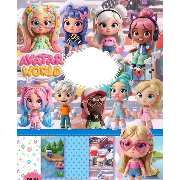 Kit Digital Avatar World em Png 1
