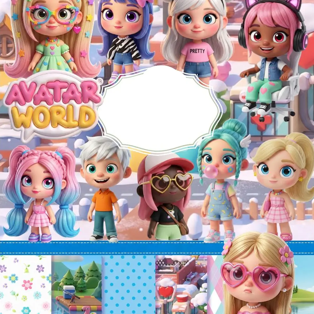 Kit Digital Avatar World em Png 1