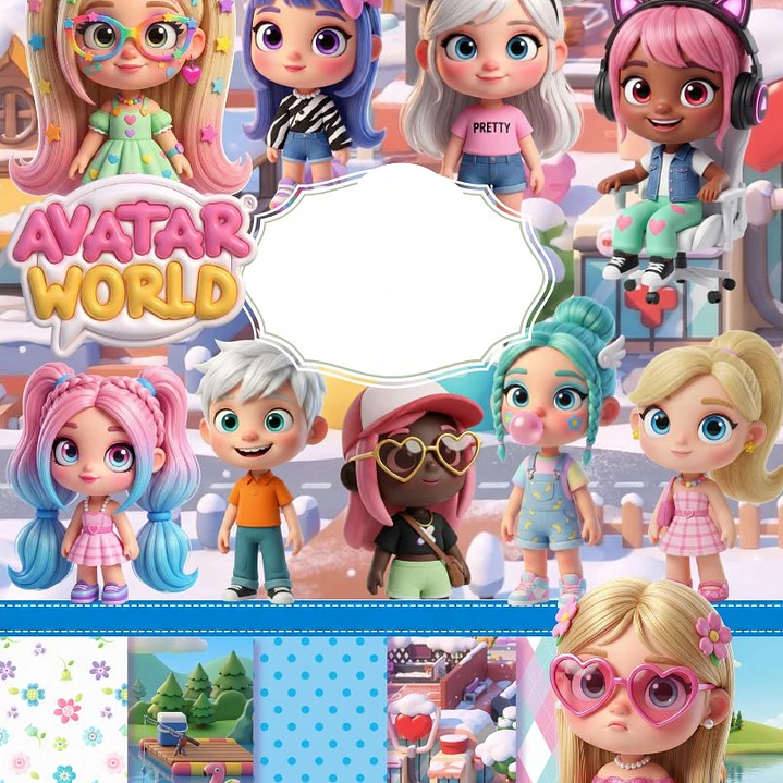 Kit Digital Avatar World em Png 1