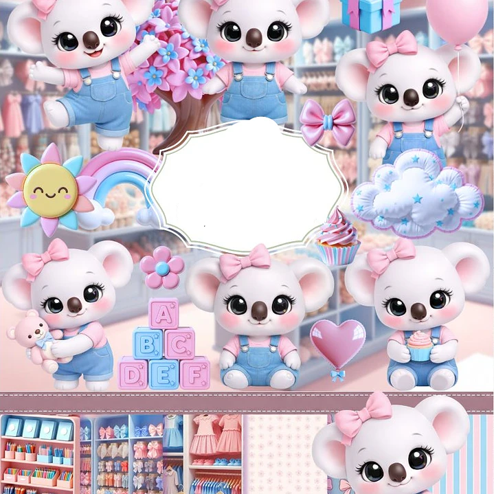 Kit Digital Lilica Repilica 3D em Png 1