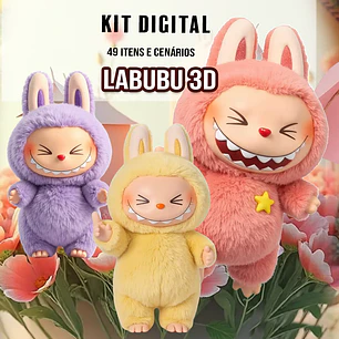 Kit Digital Labubu 3d em Png
