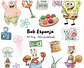 Kit Digital Bob Esponja Aquarela em Png - Thumbnail 1