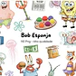 Kit Digital Bob Esponja Aquarela em Png - Miniatura 1