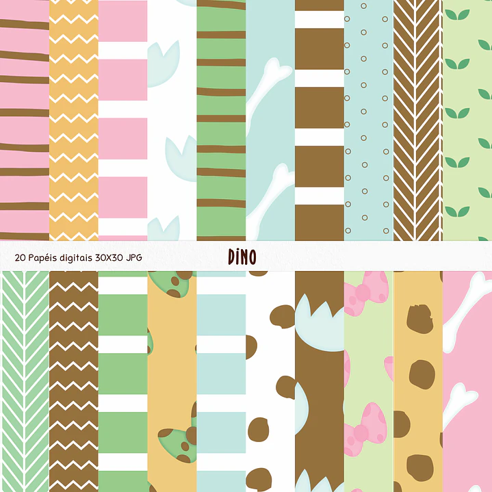 Kit Digital Dino Dinossauro em Png 3