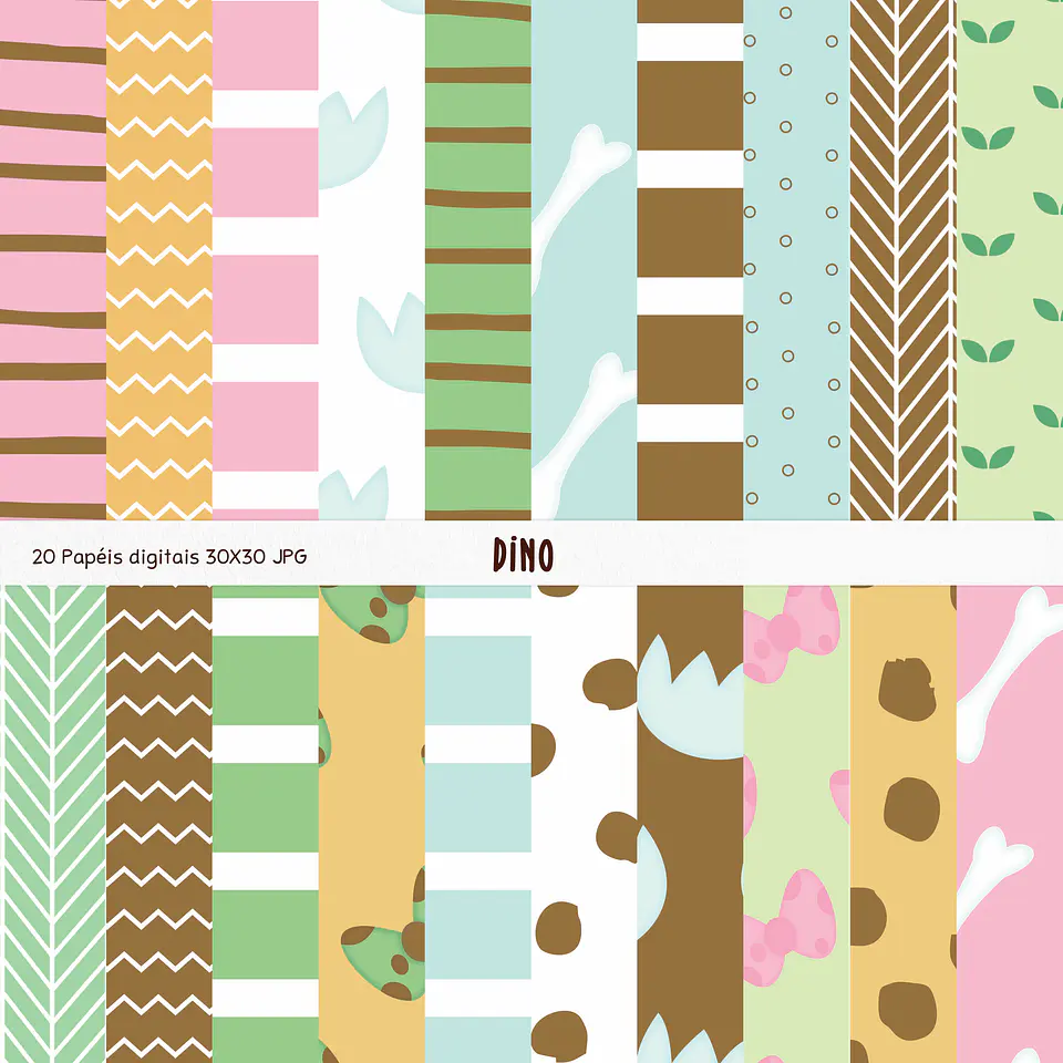 Kit Digital Dino Dinossauro em Png 3