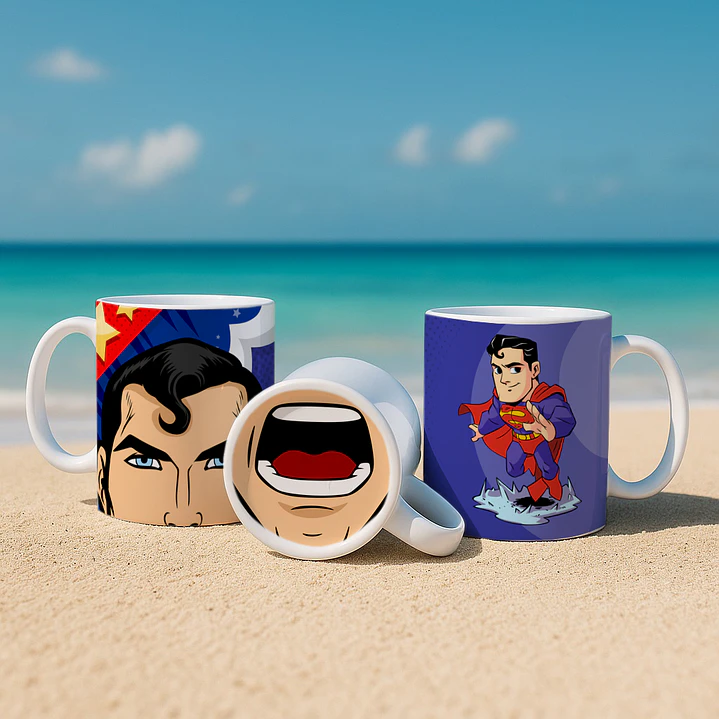 8 Artes para Caneca Bocão Super Herois Arquivo Editável 4