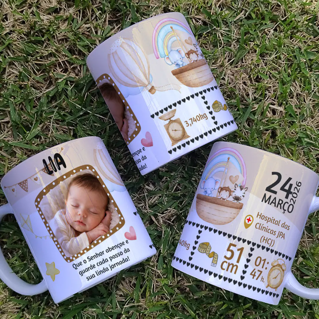 8 Artes para Caneca Nascimento Filhos Arquivo Editável 7