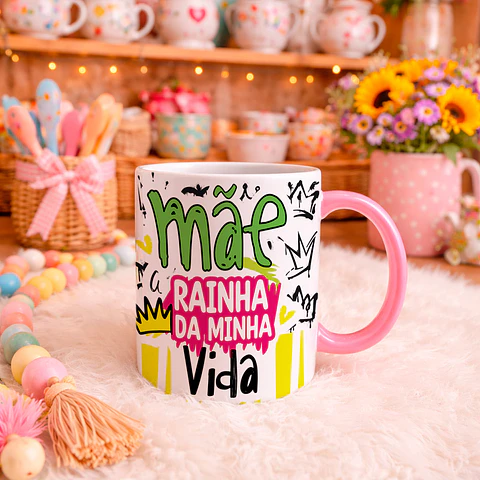 14 Artes para Caneca Dia das Mães Arquivos Editáveis 