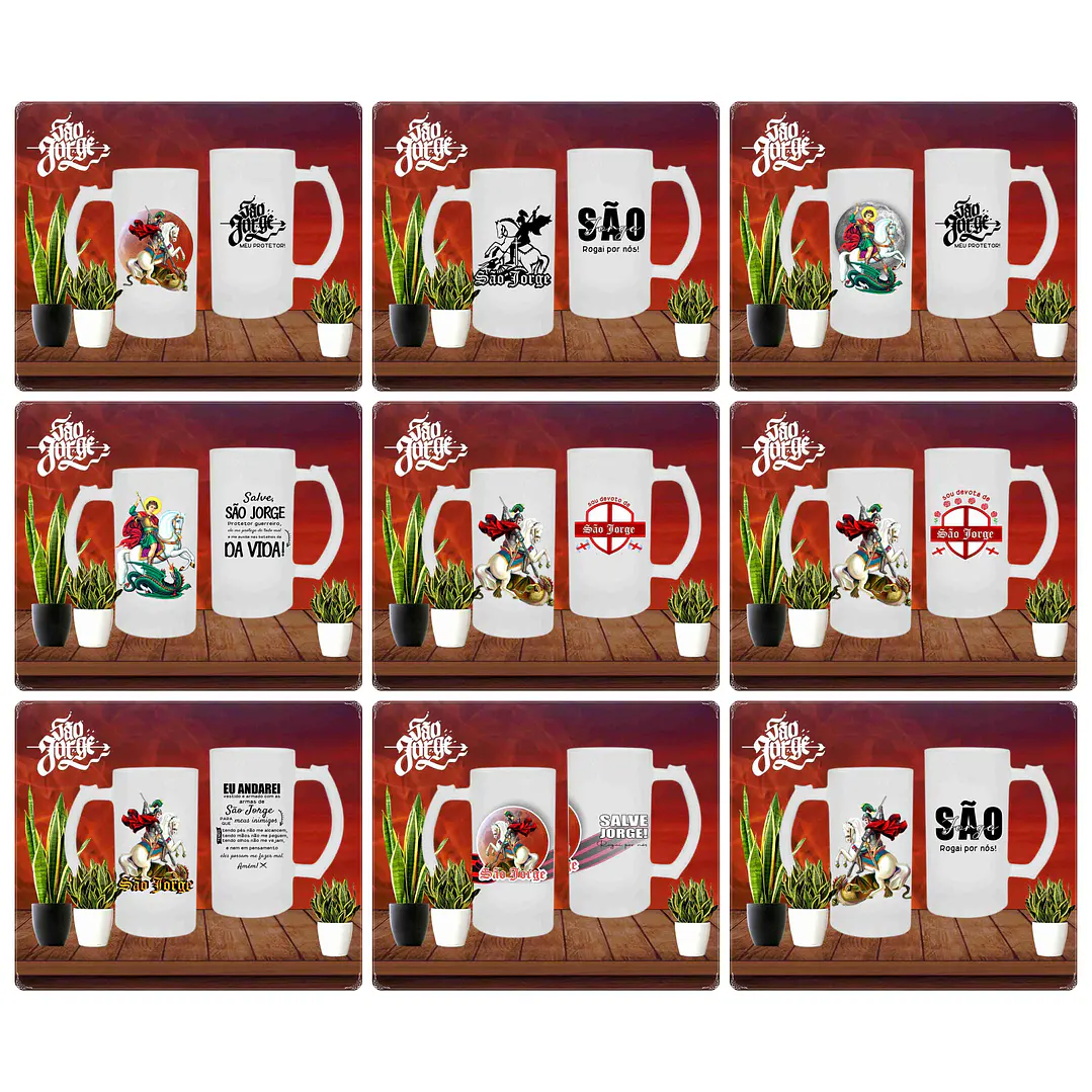 43 Artes Canecas e Camisas São Jorge Arquivos em CorelDraw 3