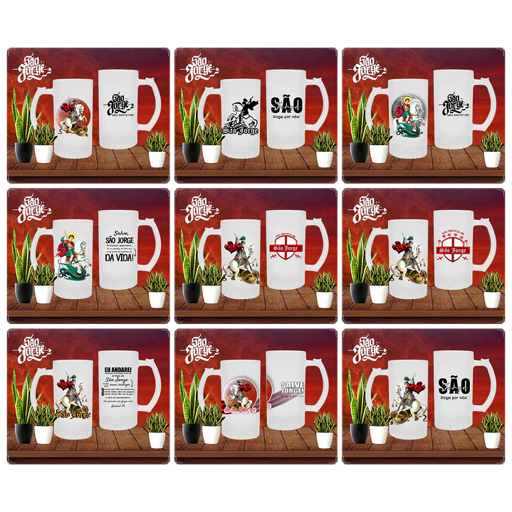43 Artes Canecas e Camisas São Jorge Arquivos em CorelDraw 3