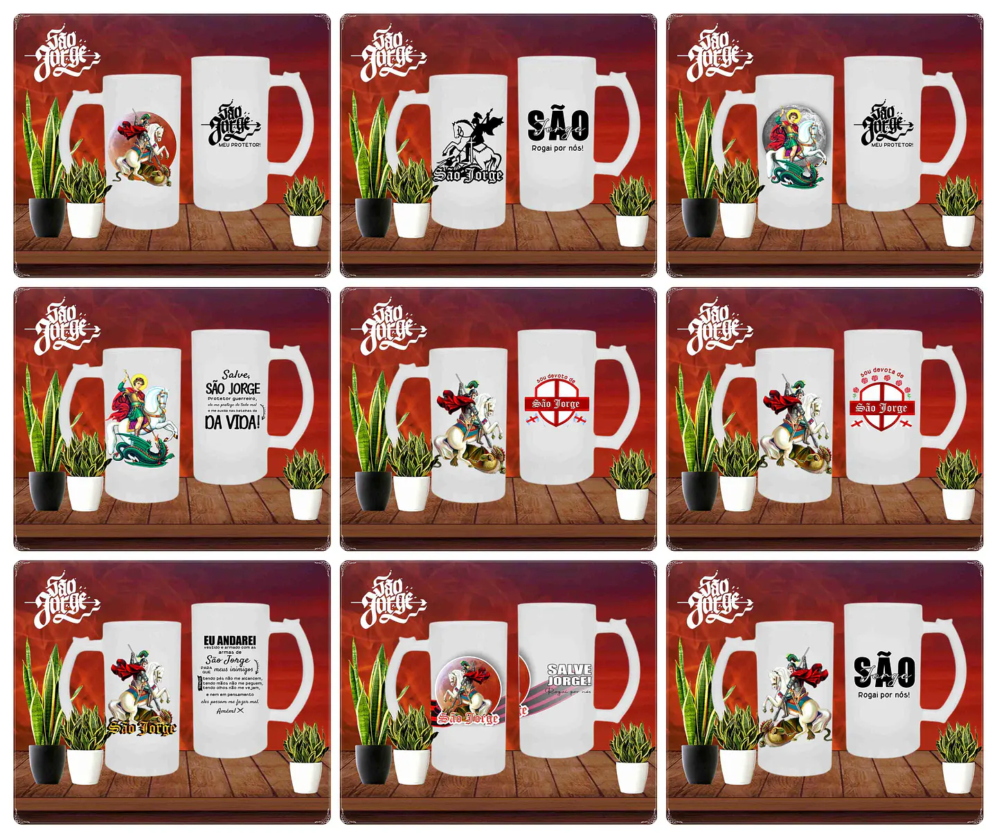43 Artes Canecas e Camisas São Jorge Arquivos em CorelDraw 3