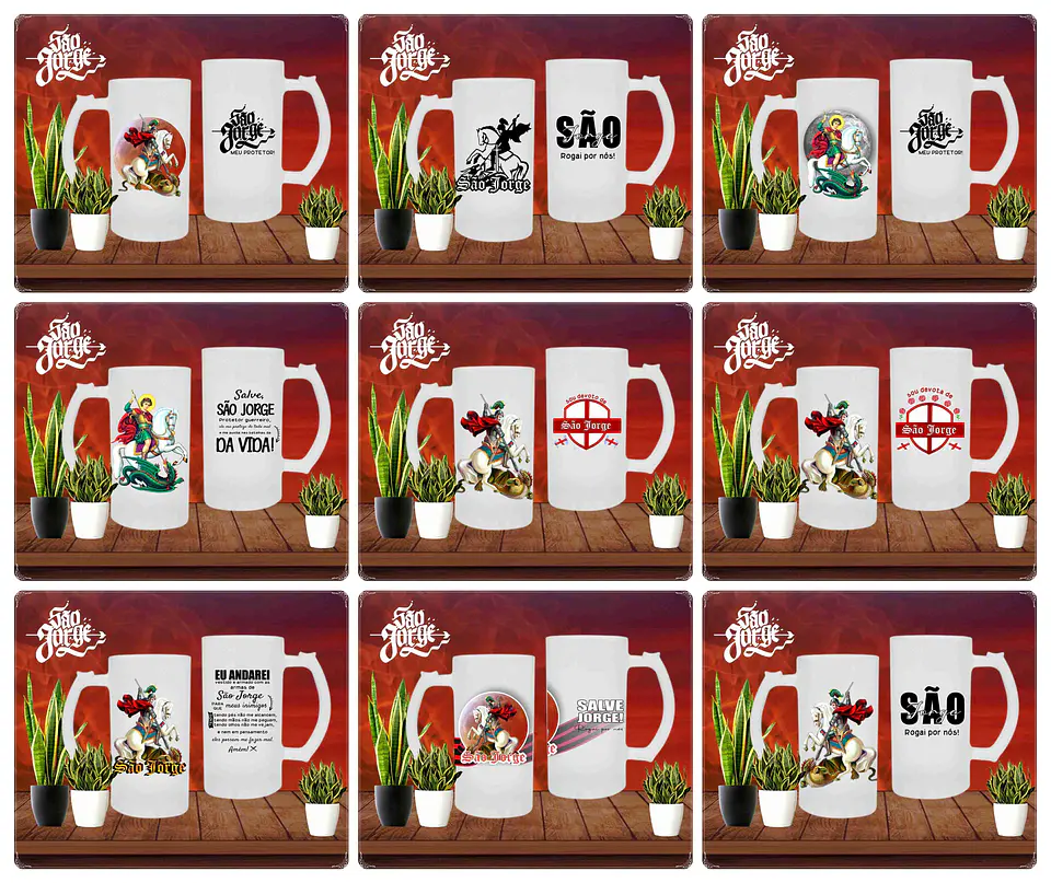 43 Artes Canecas e Camisas São Jorge Arquivos em CorelDraw 3