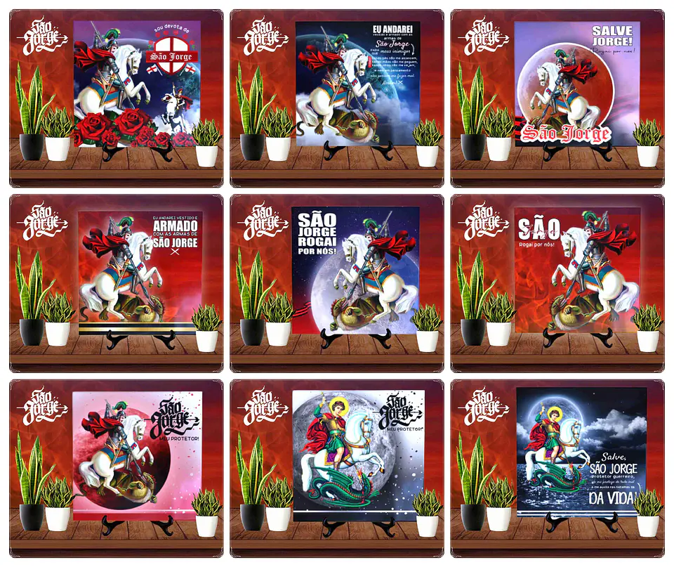 43 Artes Canecas e Camisas São Jorge Arquivos em CorelDraw 4