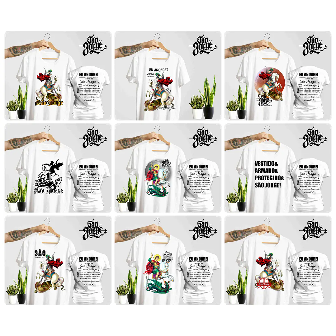 43 Artes Canecas e Camisas São Jorge Arquivos em CorelDraw 5