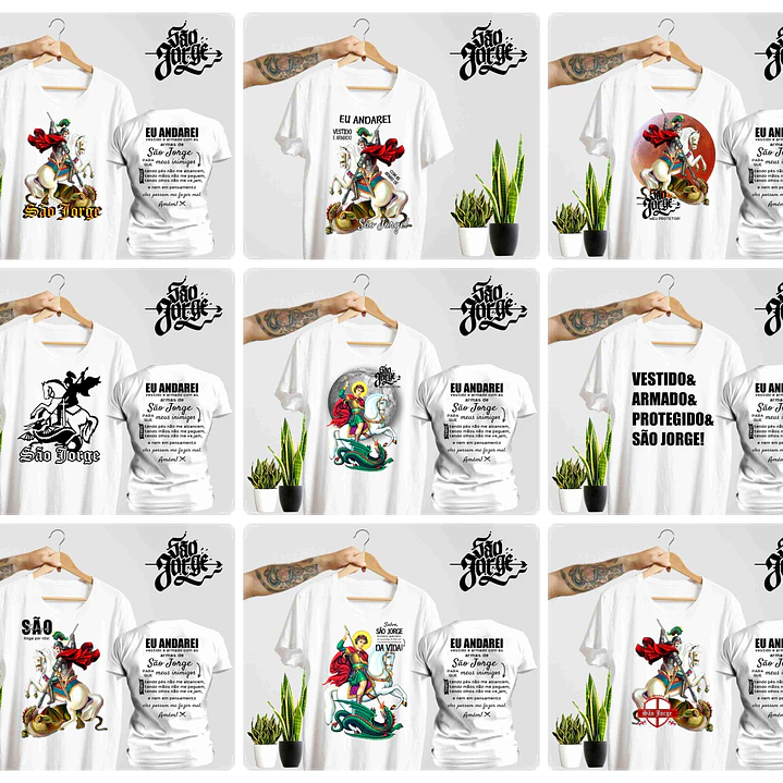 43 Artes Canecas e Camisas São Jorge Arquivos em CorelDraw 5