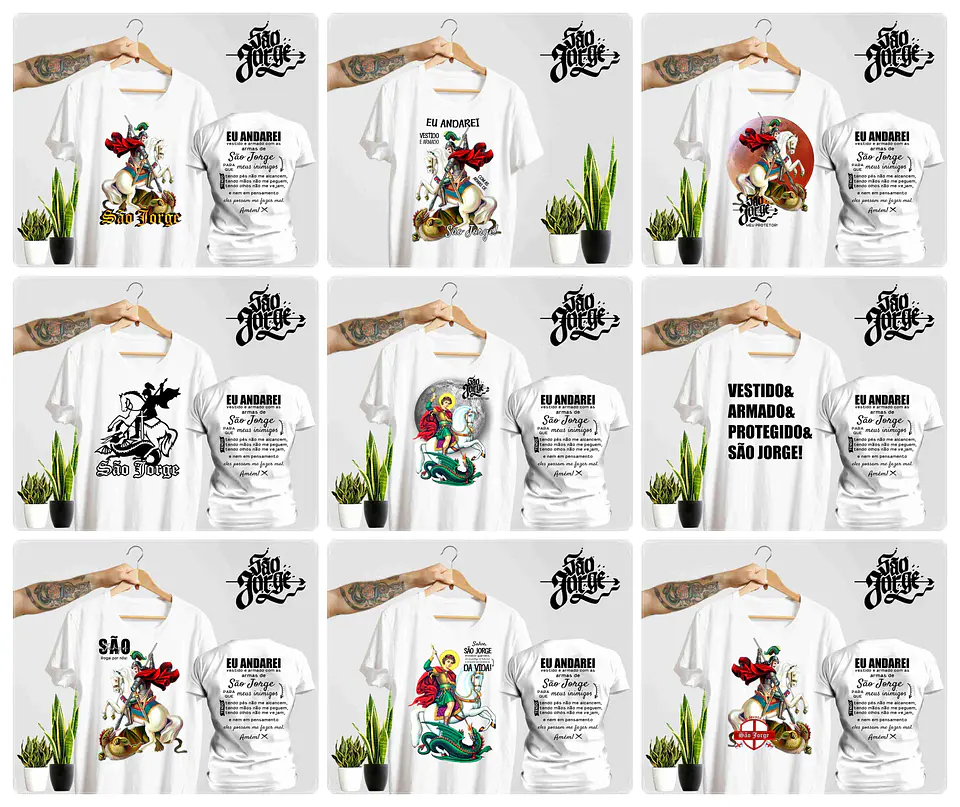 43 Artes Canecas e Camisas São Jorge Arquivos em CorelDraw 5