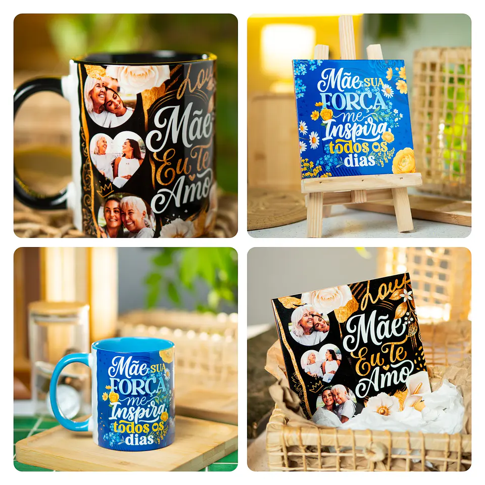 22 Artes para Caneca e Azulejo Dia das Mães Essência Arquivo em Png  5