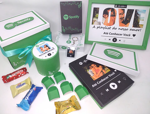 Arquivo Mimos Caixa Explosão e Quadro Spotify Arquivo em Pdf e Studio