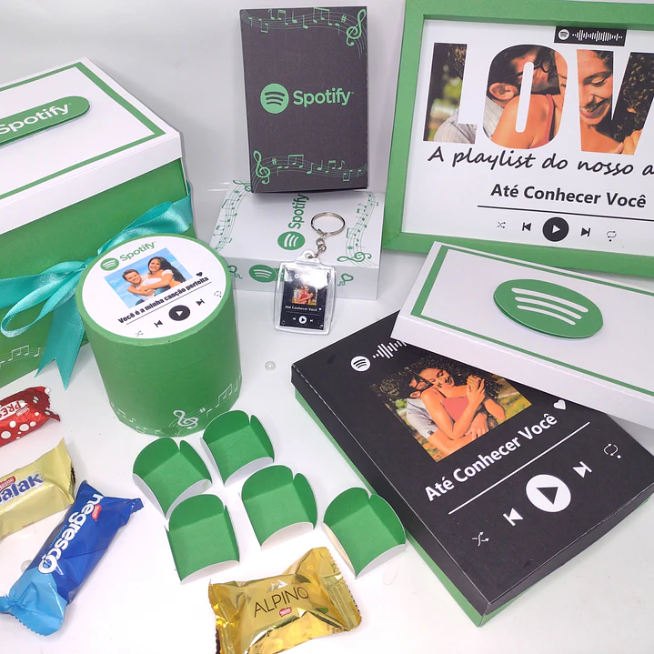 Arquivo Mimos Caixa Explosão e Quadro Spotify Arquivo em Pdf e Studio 1