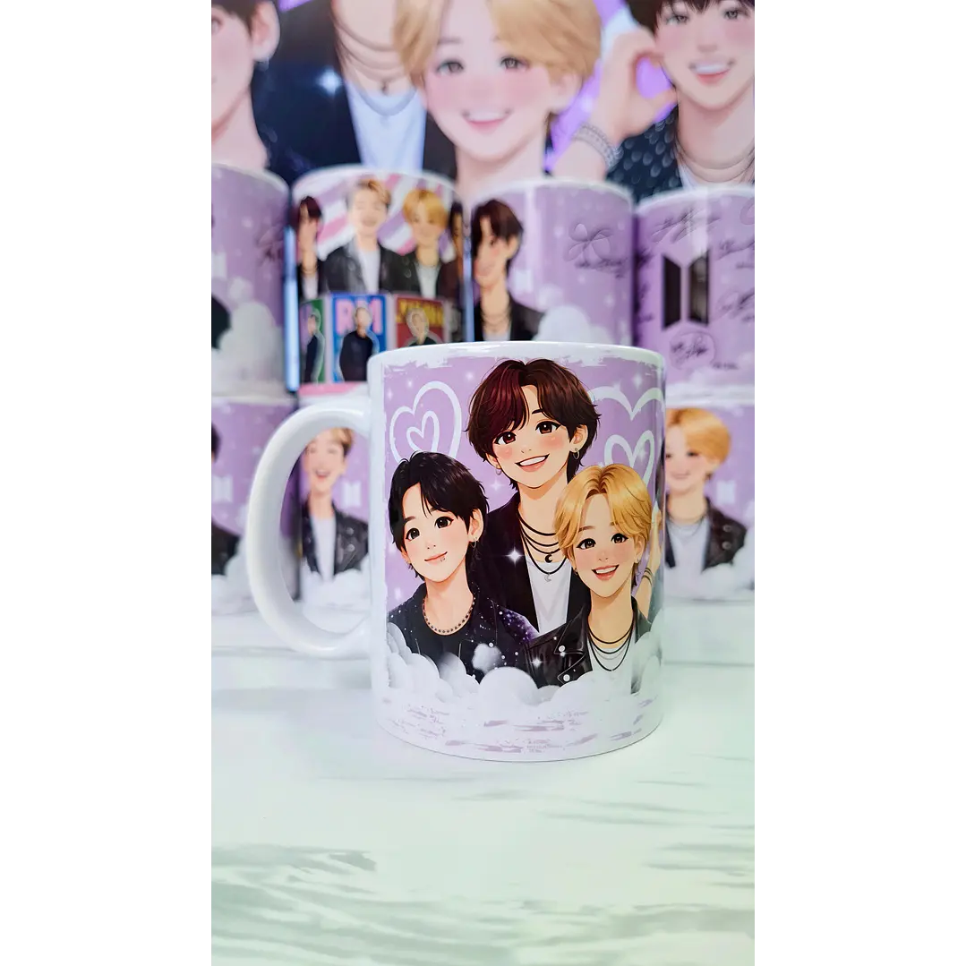 6 Artes para Caneca BTS Fãs  Arquivo em Jpg 2