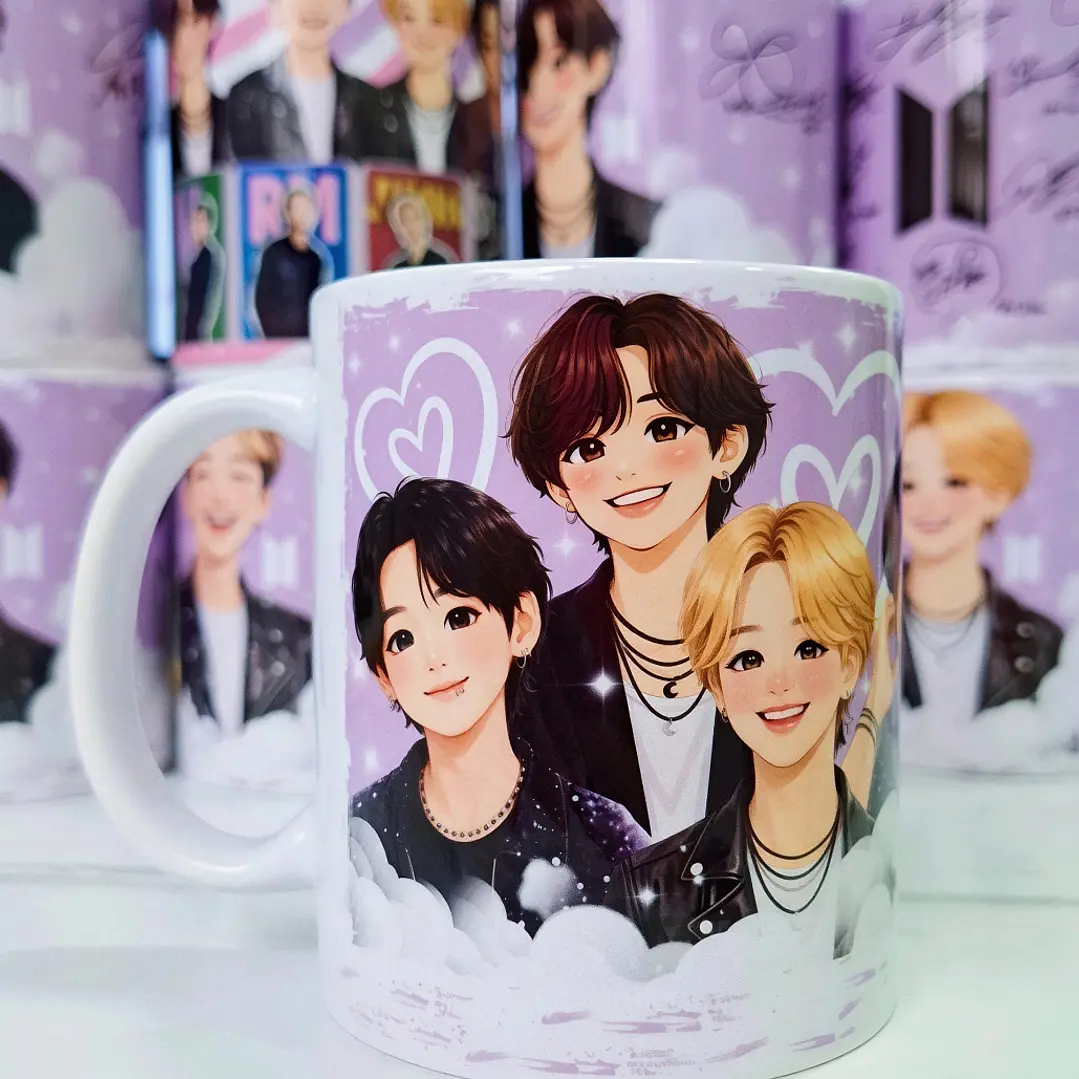 6 Artes para Caneca BTS Fãs  Arquivo em Jpg 2