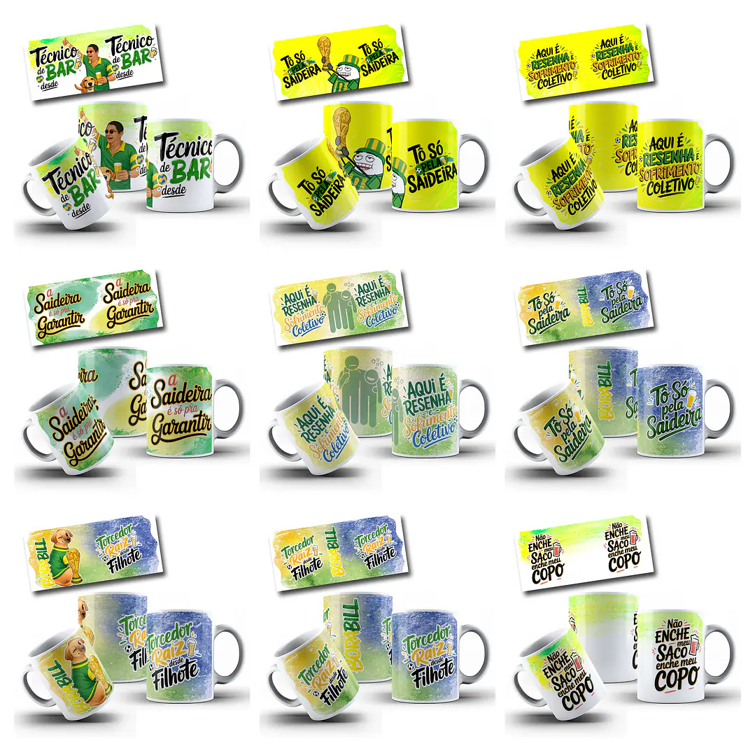 28 Artes para Caneca Copa do mundo Brasil Arquivo em Jpg  1