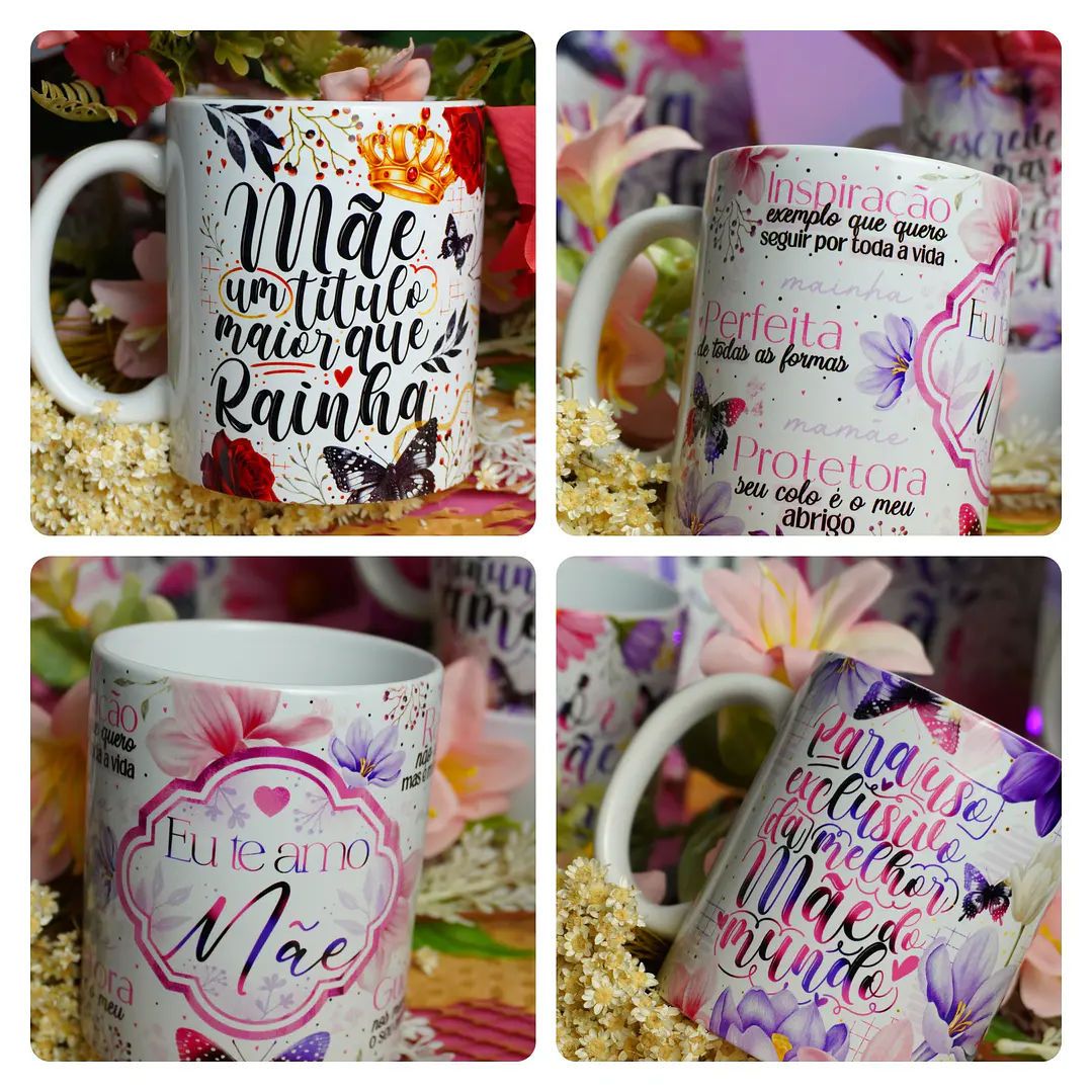69 Artes para Caneca, Azulejo e Garrafa Dia das Mães Arquivo em Png 5