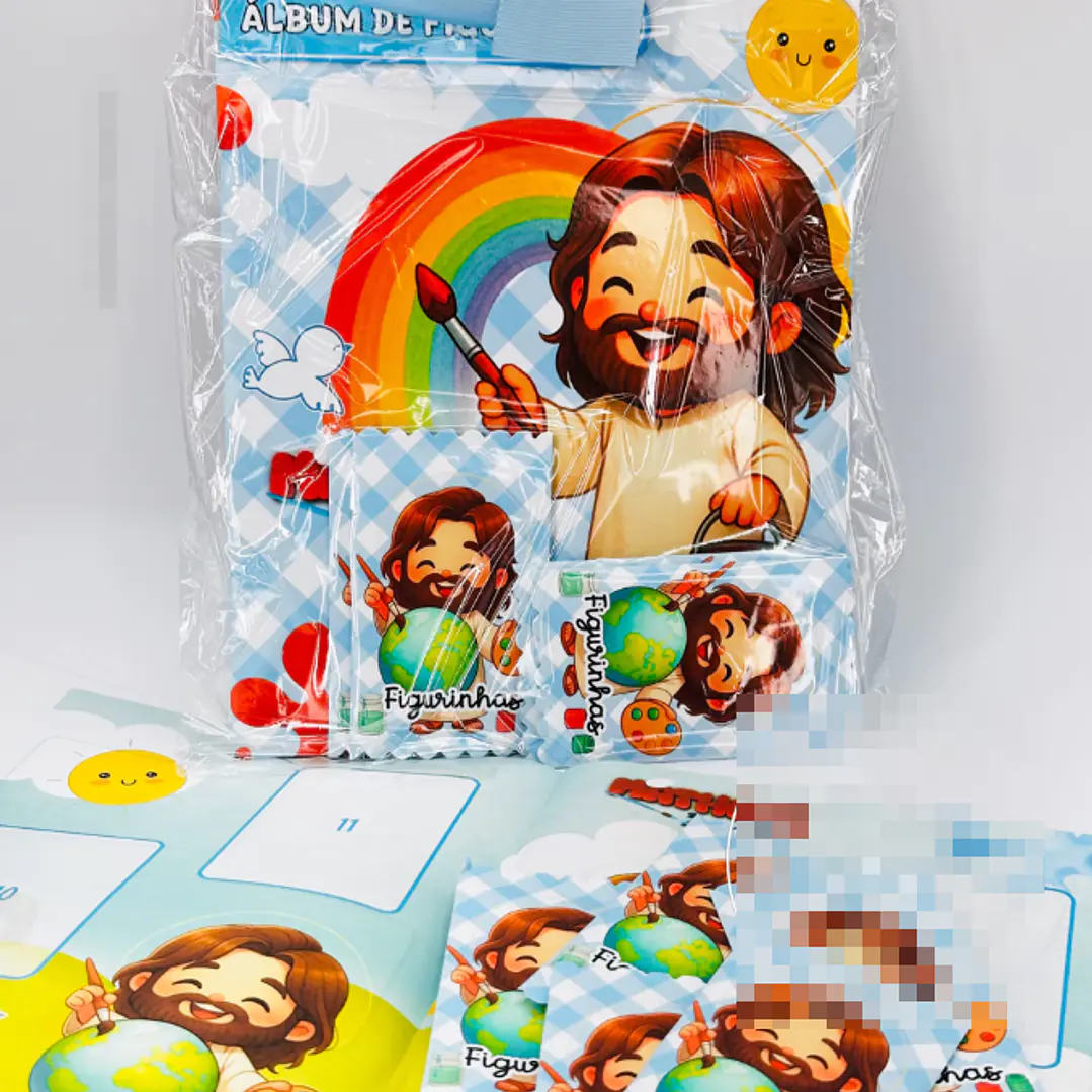 Arquivo Álbum de Figurinhas Jesus O maior Pintor do Mundo Cristão Infantil Arquivo em Pdf 2