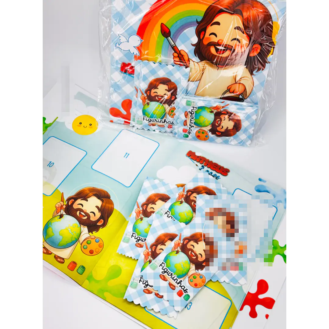 Arquivo Álbum de Figurinhas Jesus O maior Pintor do Mundo Cristão Infantil Arquivo em Pdf 4