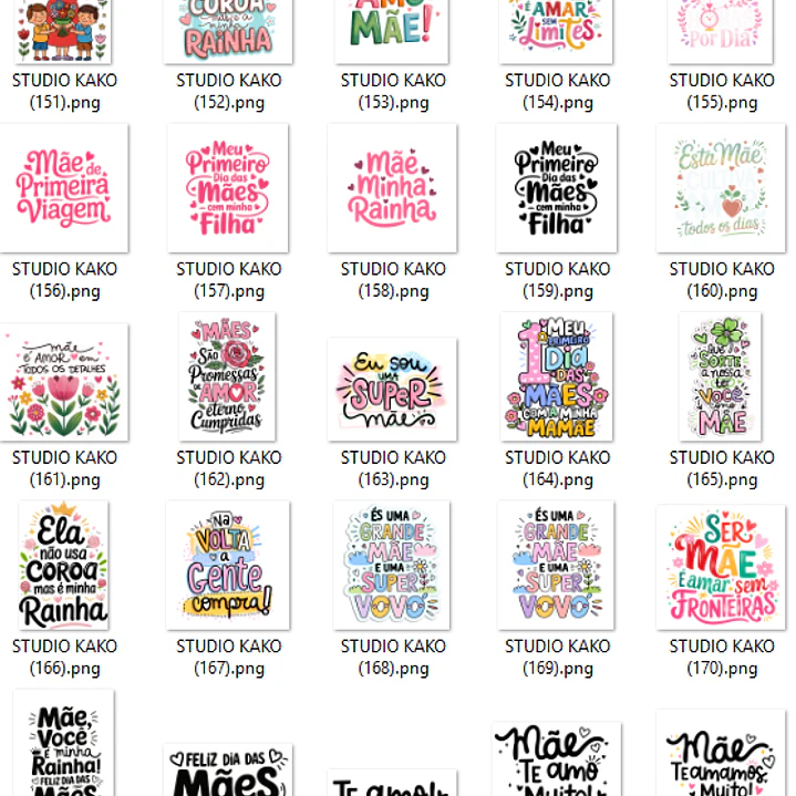 Pacote com + de 200 Frases para Dia Das Mães em Png  8
