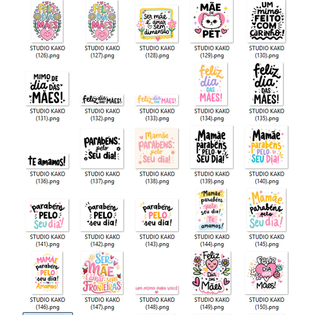 Pacote com + de 200 Frases para Dia Das Mães em Png  9
