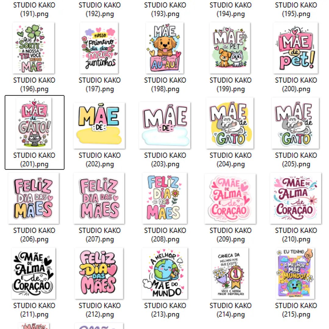 Pacote com + de 200 Frases para Dia Das Mães em Png  11