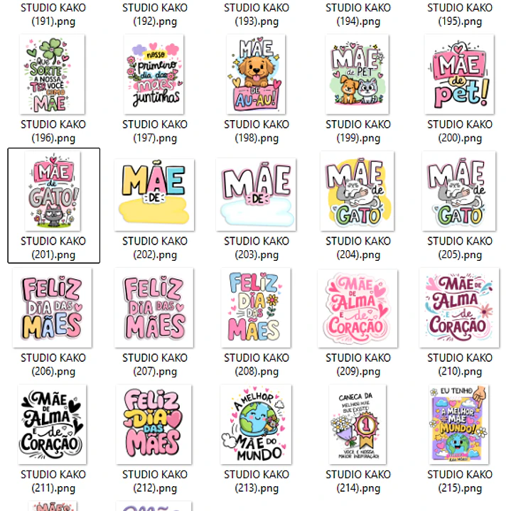 Pacote com + de 200 Frases para Dia Das Mães em Png  11