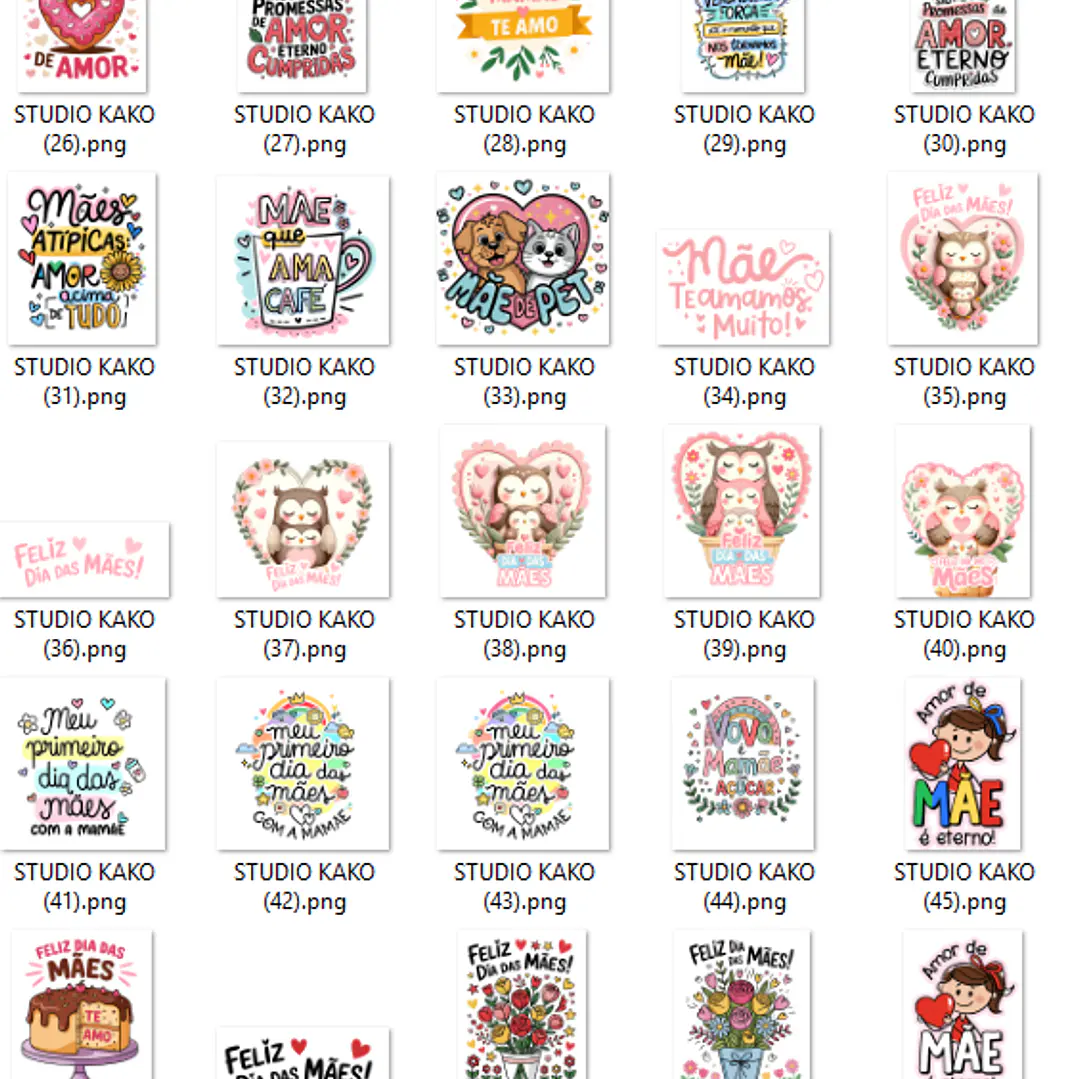 Pacote com + de 200 Frases para Dia Das Mães em Png  13