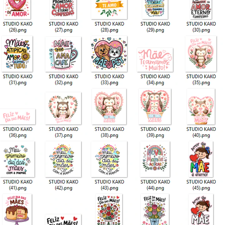 Pacote com + de 200 Frases para Dia Das Mães em Png  13