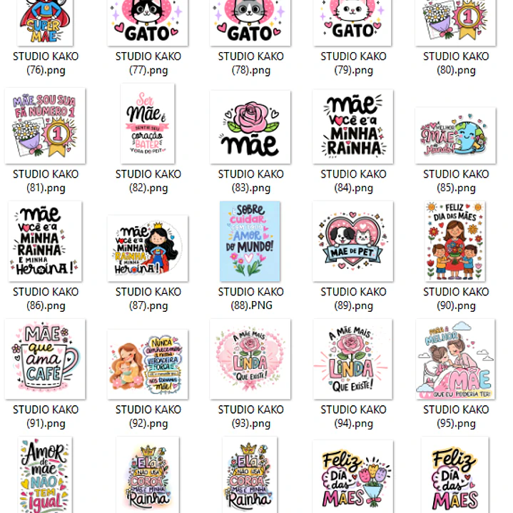 Pacote com + de 200 Frases para Dia Das Mães em Png  15