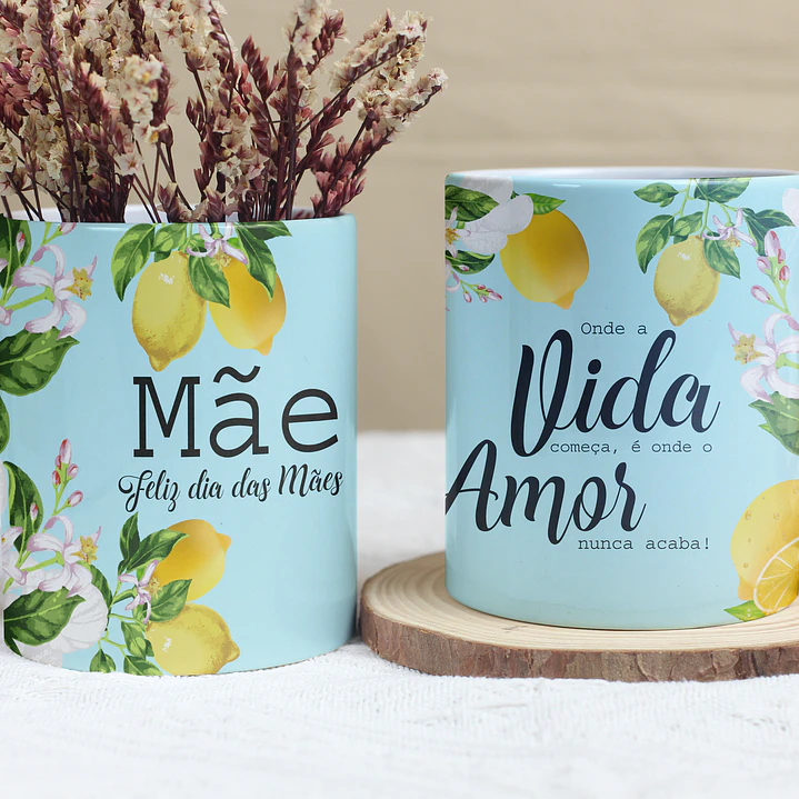 4 Artes para Caneca Dia das Mães Floral Arquivo Editável 2
