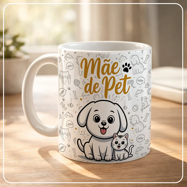 5 Artes para Caneca Mãe de Pet Arquivo em Jpg 3