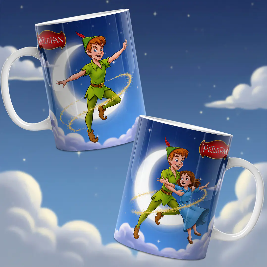 6 Artes para Caneca Peter Pan e Sininho Arquivo em Jpg  6