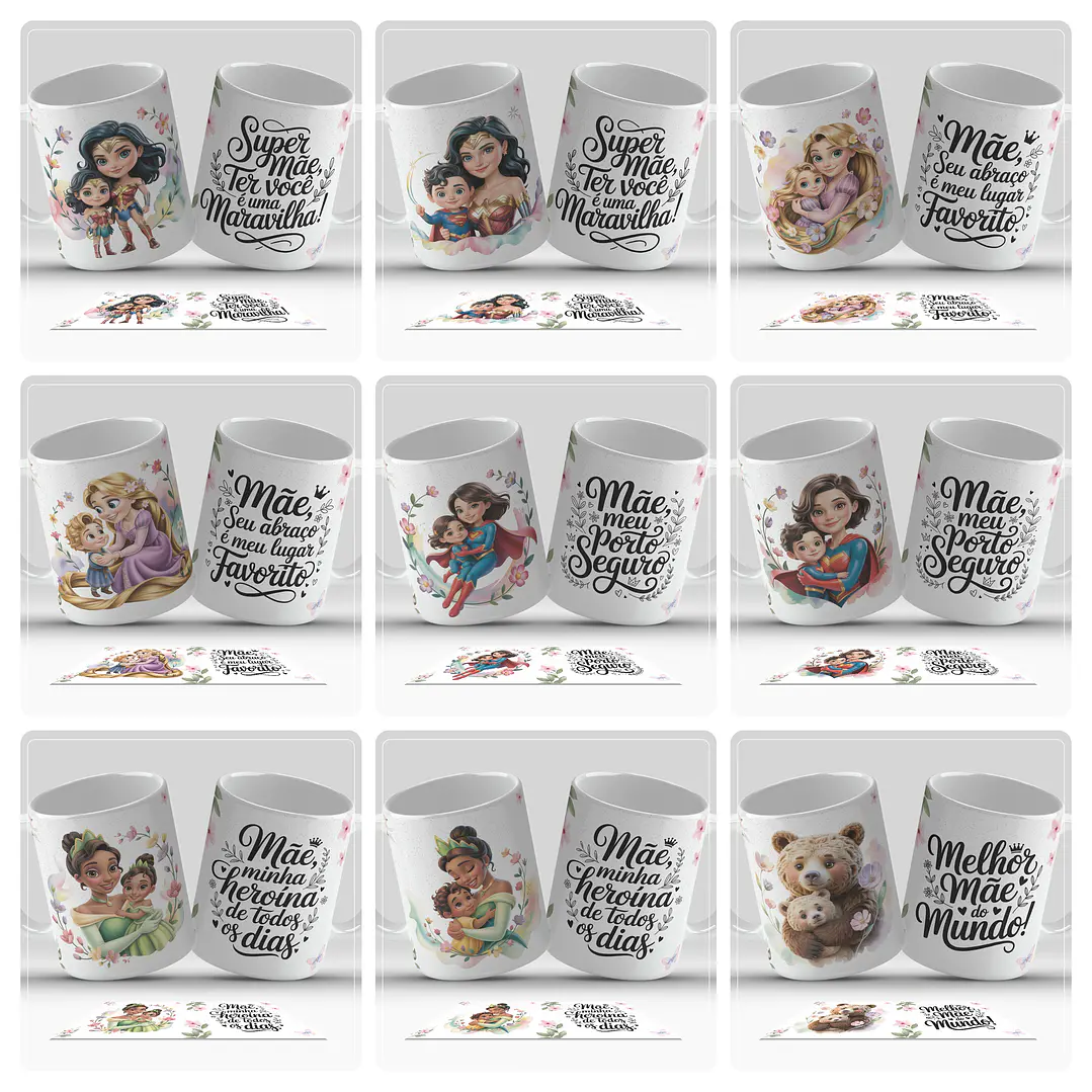 26 Artes para Caneca Mães e filhos Dia das mães Arquivo em Jpg 3